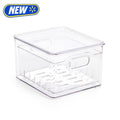 Small Clear Plastic Pull-Out Colander Bin with Drainage Tray
