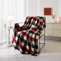 Mainstays Cozy Plush Couch Throw Blanket - Red Plaid, 50 x 60 in