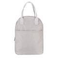 Reusable Polyester Lunch Bag - Washed Stone, Zippered Compartment
