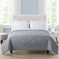 King All-Season Reversible Microfiber Comforter Grey - Mainstays