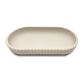 Mainstays Rubberized Plastic Ribbed Bathroom Accessory Tray - Single, Beige