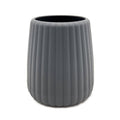 Mainstays Rubberized Plastic Ribbed Toothbrush Holder - Single Gray Bathroom Accessory