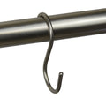 Mainstays Shower Curtain S Hooks - Satin Nickel, Single, Rustproof Iron, 12 Piece