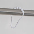 Mainstays Shower Curtain Rollerball Hooks Set of 12 - Easy Gliding White