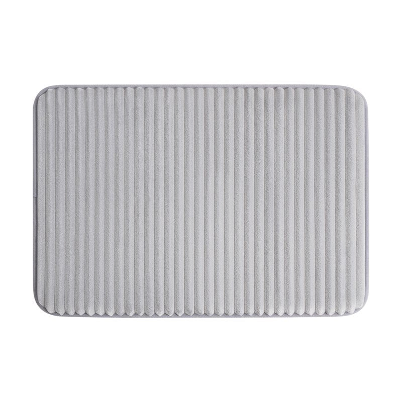 Mainstays Silver Performance Foam Bath Rug 17x24 Inches - Cushioned & Quick Dry