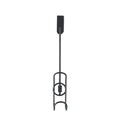 Over-the-Door Towel Hook - Black, Single Steel Bathroom Organizer