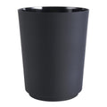 Soft Touch Ribbed Plastic Wastebasket - 1.98 Gal Black