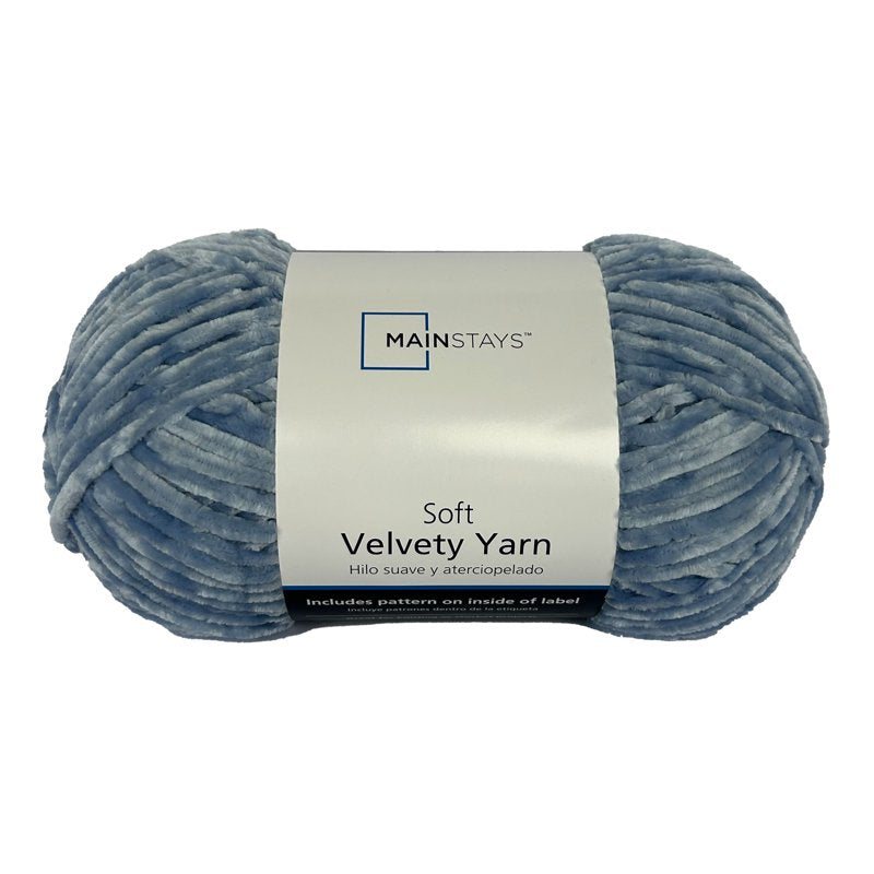 Velvety Yarn Light Blue 315 Yards for Knitting & Craft Projects