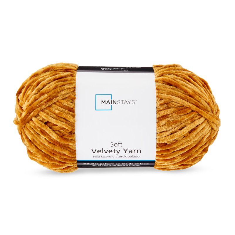 Velvety Yarn Spiced Maple 315 Yd Bulk Polyester for Knitting & Crocheting