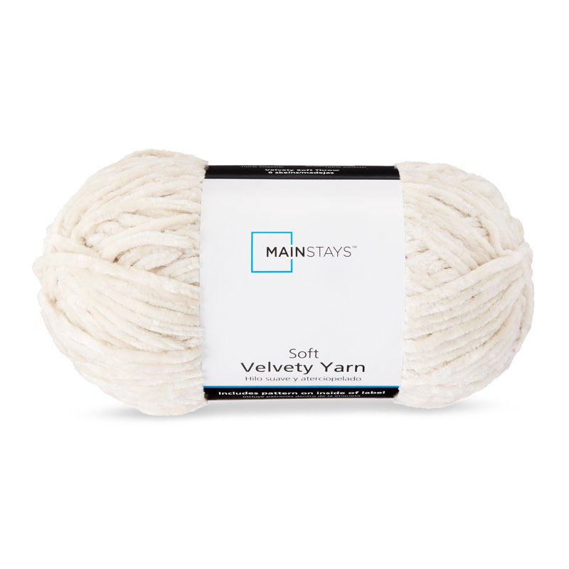 Velvety Yarn 315 Yards - Stone Color, Soft Polyester Craft Thread