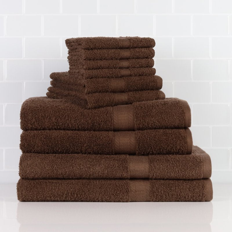 Solid 10-Piece Bath Towel Set - Brown Basket Variation of THIS listing