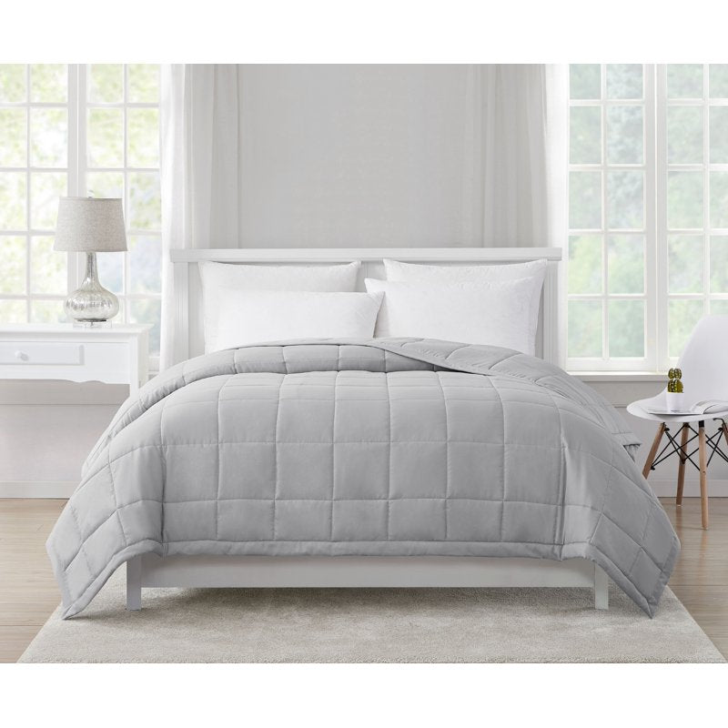 Mainstays Down Alternative Bed Blanket Full/Queen Silver - Soft & Warm