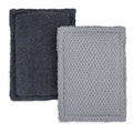 Cotton Sponge Scrubbers - 2 Pack, Eco-Friendly Cleaning Tool, Gray