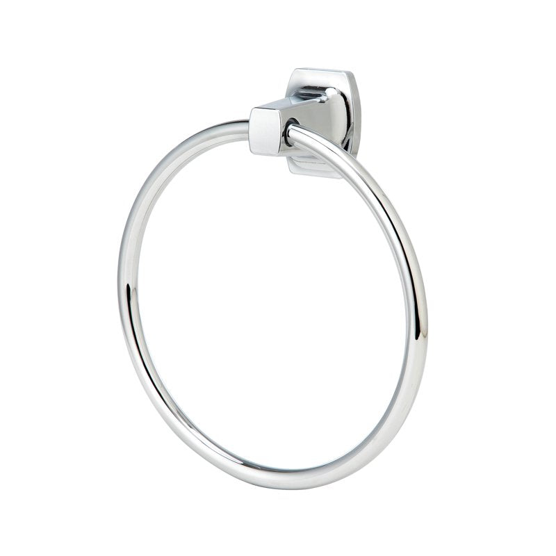 Square Wall Mount Towel Ring Chrome Finish Bathroom Accessory