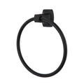 Mainstays Square Wall Mount Towel Ring - Matte Black, 7.1 Inch Bathroom Accessory