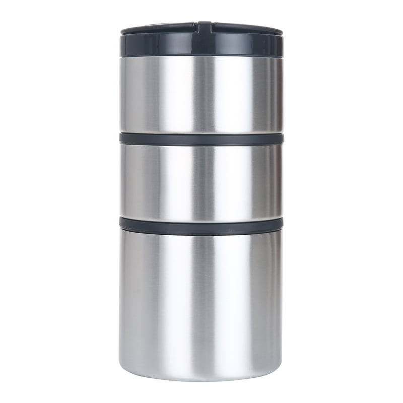 Insulated Food Storage Jar - 41 oz Stainless Steel, 3 Compartments