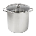 16-Quart Stainless Steel Stock Pot with Glass Lid