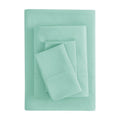 Full Size Microfiber Bed Sheet Set with Elastic Corners - Green Mint - 4 Piece