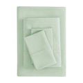 Full Light Green Microfiber Bed Sheet Set - 4 Piece, Wrinkle-Resistant, All-Season