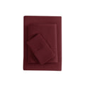 Mainstays Super Soft Brushed Microfiber Bed Sheet Set - Twin-XL, Luscious Red Merlot