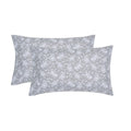 Mainstays Microfiber Pillowcase Set - Gray Floral, King, 2 Piece