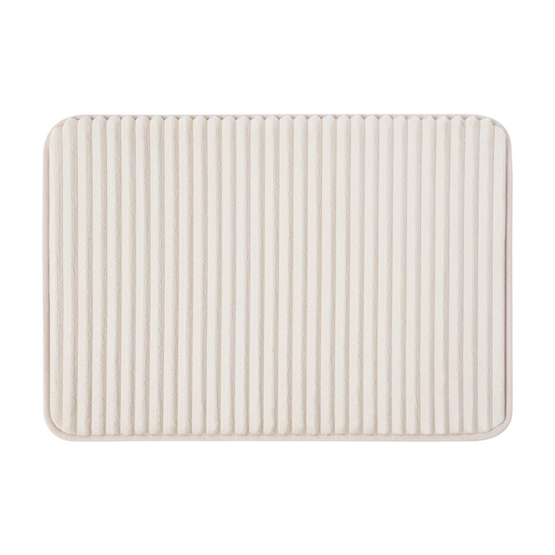 Mainstays Tan Performance Foam Bath Rug 17 x 24 Inches - Cushioned Water-Absorbent Mat