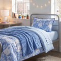 Mainstays Blurred Rose Blue Comforter Set - Twin XL, Blue Rose Variation