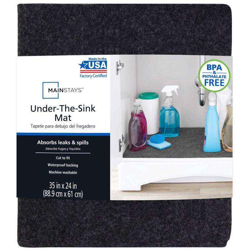 Under the Sink Mat - Waterproof Shelf Liner, 35"x24" - Single