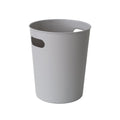 2.64 Gallon Plastic Wastebasket with Cut-Out Handles - Grey
