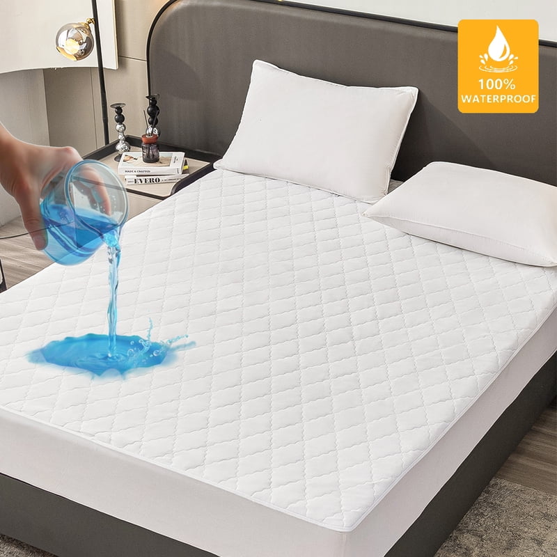Waterproof Mattress Protector King - 76x80 Inch, Breathable & Stain-Resistant