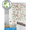 Waterproof Shower Curtain Set with Hooks - Peaches Design, 13-Piece, 70x72 Inches