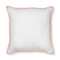 Decorative Throw Pillow - Ivory with Red Whipstitch Edging, 22 x 22 in - Mainstays, Variation 1