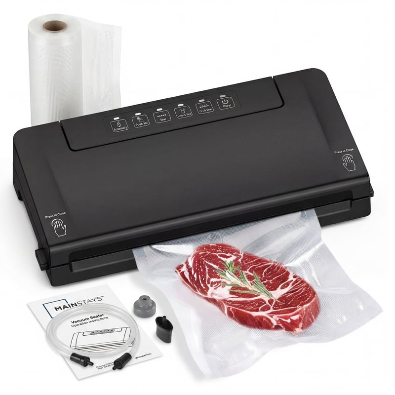 Vacuum Sealer Machine with Built-In Cutter & Accessory Port
