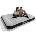 Queen Air Mattress with Built-In Pillow and Rechargeable Pump - Waterproof & Puncture-Resistant