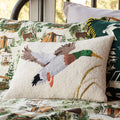 Maker's Collective Camp Wandawega Mallard Cream Hooked Bed Pillow - Handcrafted Americana Decor