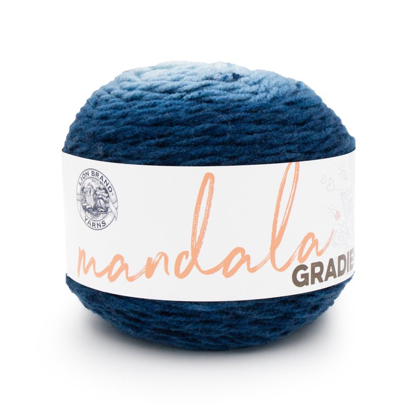 Mandala Gradient Steel Blue Yarn - Medium Weight, 150g, 295 Yards