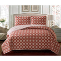 Mandala Lattice Ironwork 2-Piece Quilt Set - Twin/Twin-XL Red
