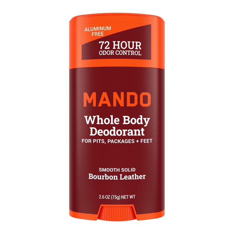 Whole Body Deodorant Stick for Men - Aluminum Free, Bourbon Leather Scent, 2.6 oz