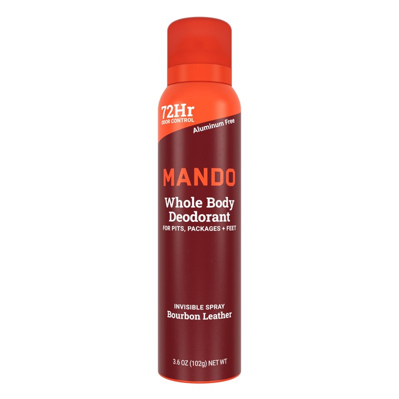 Whole Body Deodorant Spray - Aluminum-Free, 72-Hour Odor Control, Bourbon Leather, 3.6 oz