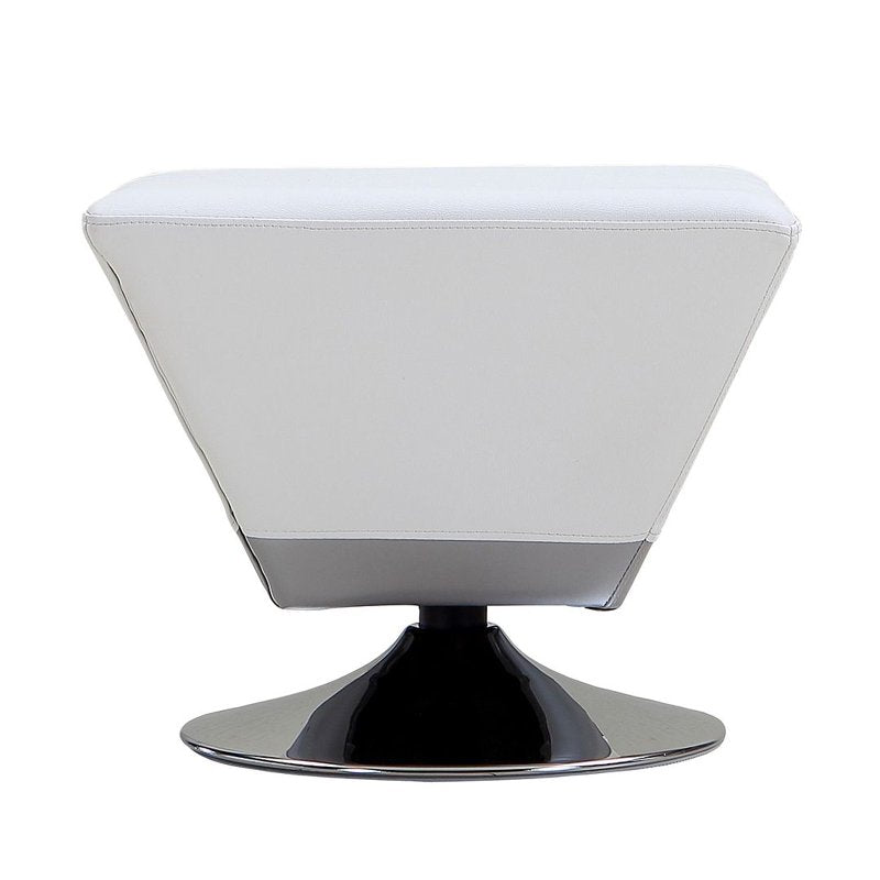 Diamond Faux Leather Swivel Ottoman - Multiple Colors