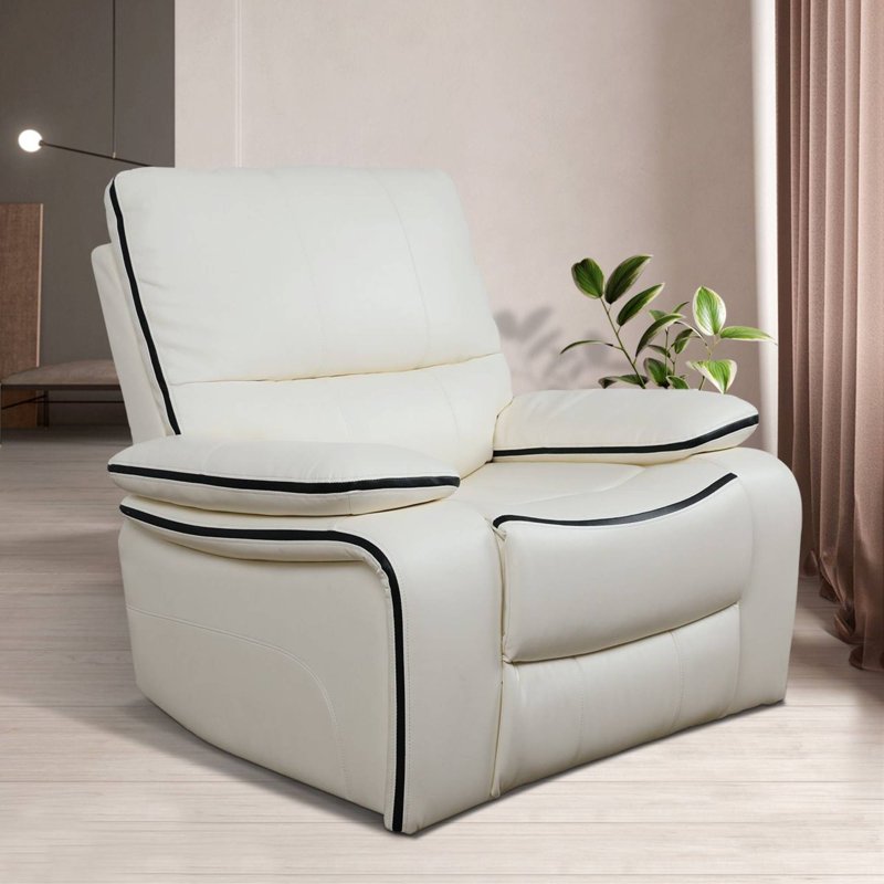 Manual Recliner Sofa Set - Faux Leather, Adjustable Comfort