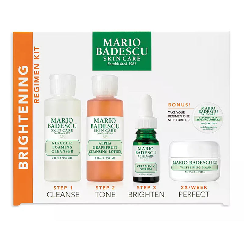 Radiant Skin Brightening Set with Vitamin C Serum and Glycolic Cleanser