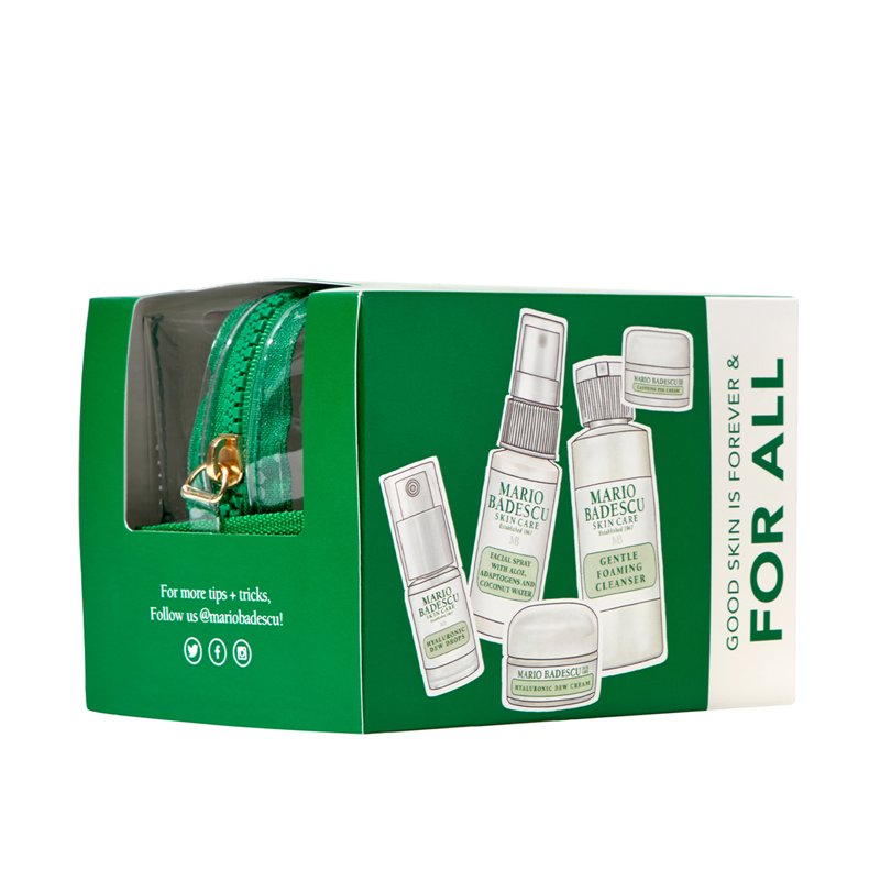 Dewy Skin Care 6-Piece Set: Hydrating Cleanser, Serum, Eye Cream & Mist