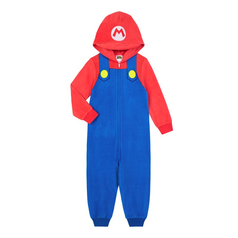 Mario Boys Long Sleeve Blanket Sleeper XS 4-5 - Red Character Pajama