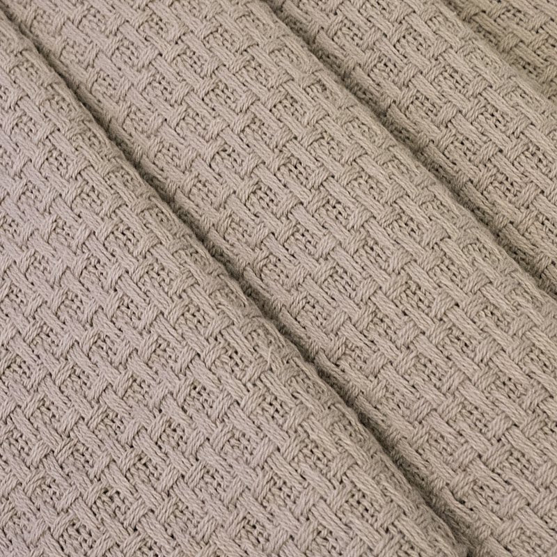 Cotton Waffle Weave King Blanket - Taupe, Soft & Cozy Bedding - King, Taupe