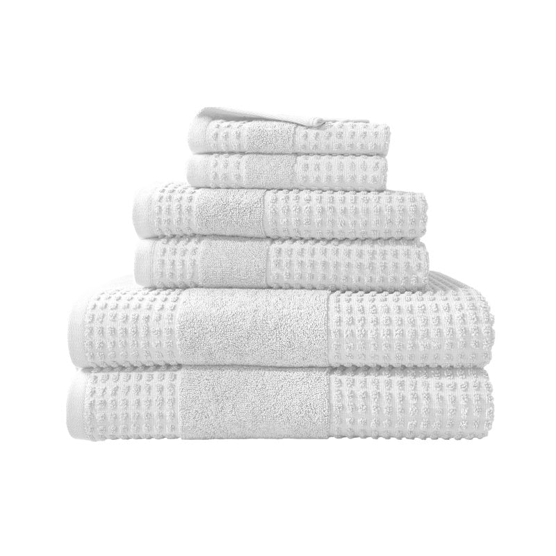 Martex Expression Air Sculpted 6-Piece Towel Set - Cloud White