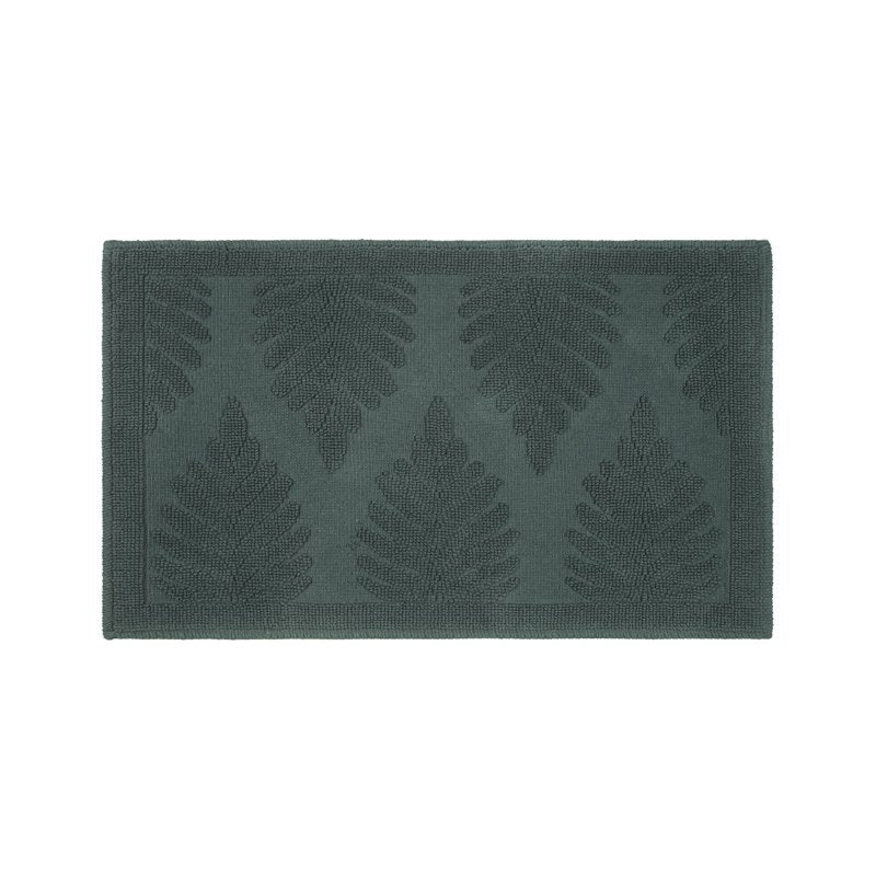 Martex Restore Fern Cotton Bath Rug 20x32 Jade Non-Slip Bathroom Mat