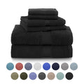 Martex 6-Piece Black Cotton Towel Set - Soft, Absorbent, Quick Dry