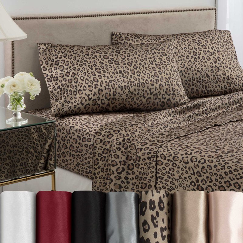 Brown Satin Pillowcases - 2 Pack Silky Smooth Bed Linens for Hair & Skin