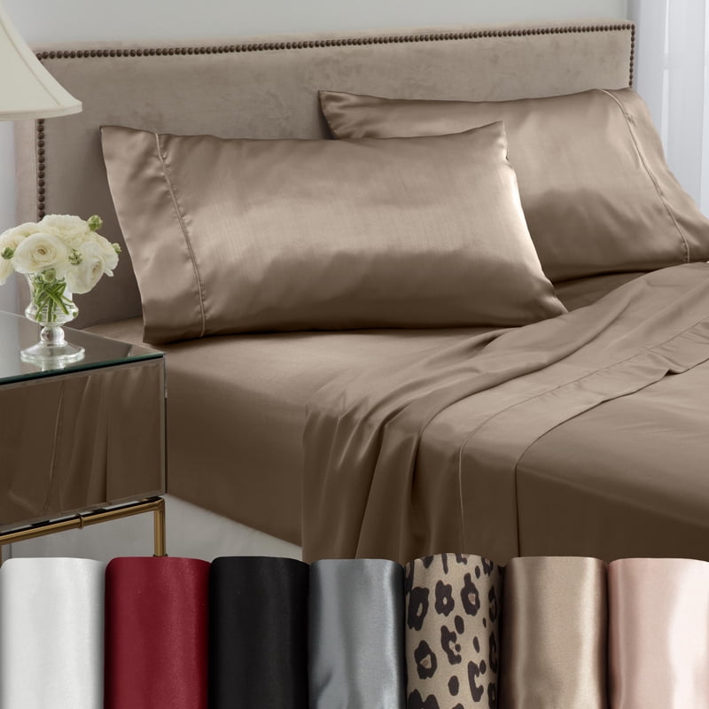 Gold Satin Pillowcases - 2 Pack Standard Silky Sleep & Hair Care